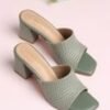 grey 2 ICONICS Women Brown Block Heels