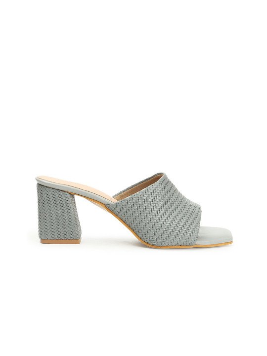 grey 6 ICONICS Women Brown Block Heels