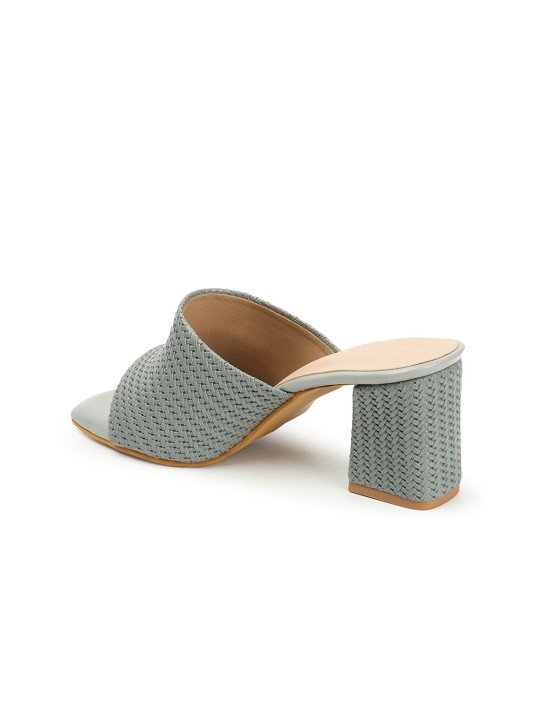grey 8 ICONICS Women Brown Block Heels