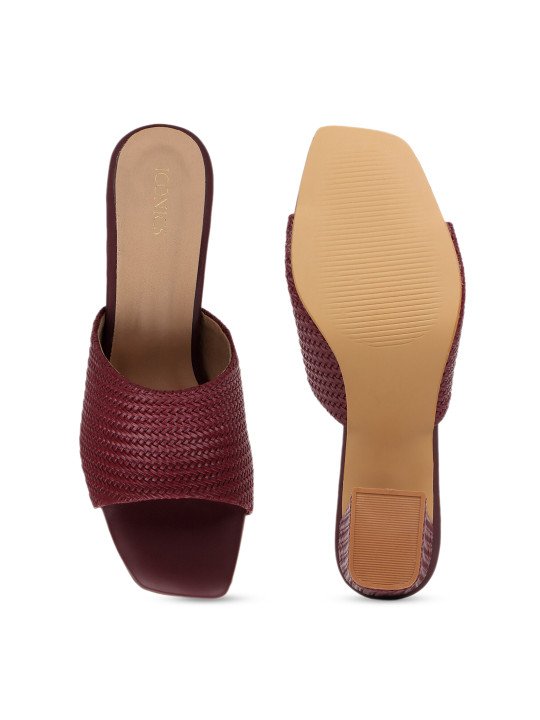 maroon 3 ICONICS Women Brown Block Heels