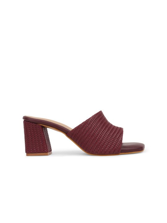 maroon 4 ICONICS Women Brown Block Heels