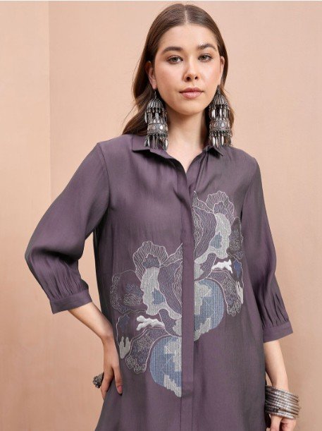 Anouk Embroidered Shirt with Trousers