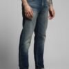 Jack & Jones Men Slim Fit Low-Rise Mildly Distressed Light Fade Stretchable Jeans