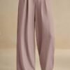 Kotty Women Relaxed Straight Leg High-Rise Pleated Parallel Trousers