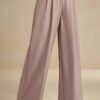 Kotty Women Relaxed Straight Leg High-Rise Pleated Parallel Trousers