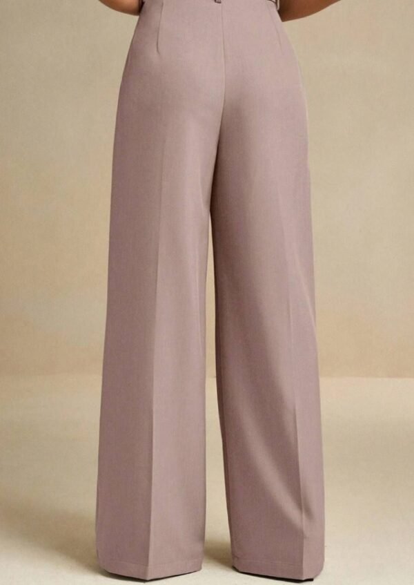 Kotty Women Relaxed Straight Leg High-Rise Pleated Parallel Trousers