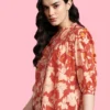 Floral Print Mandarin Collar Casual Shirt