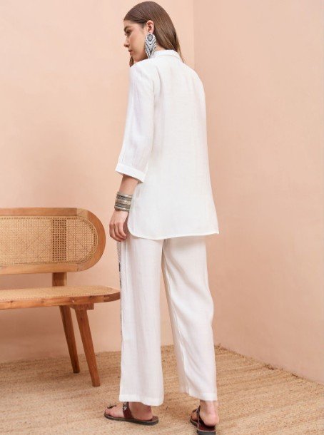 Anouk Embroidered Shirt with Trousers