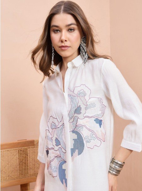 Anouk Embroidered Shirt with Trousers
