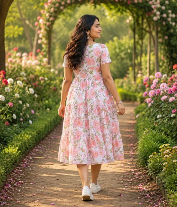 VIHIN TEXTILE Floral Print Viscose Rayon Flared Kurta