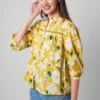 Floral Print Mandarin Collar Casual Shirt