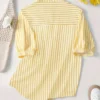 Sheetal Associates Women Regular Fit Striped Mandarin Collar Casual Shirt