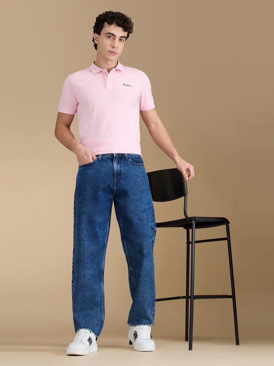 Pepe Jeans Men Relaxed Fit Mid-Rise Stretchable Jeans